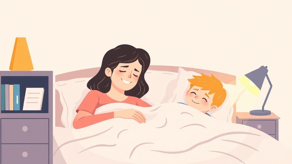 Illustration showing key concepts related to surviving sleep regression as a couple