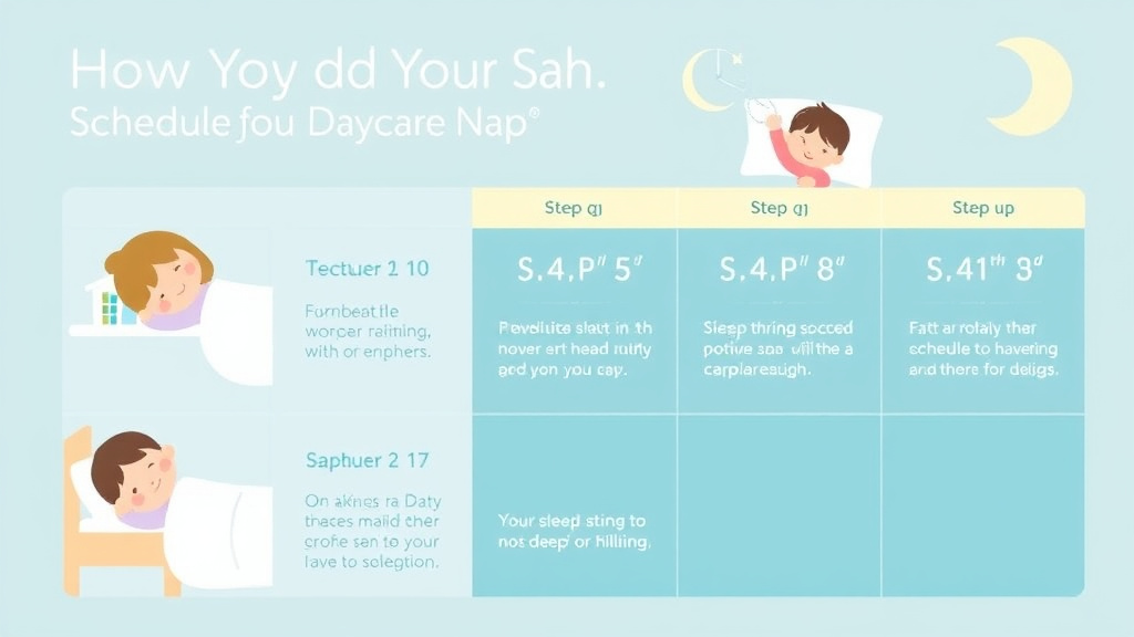 Action-oriented illustration showing how to apply adjust Your Schedule for Daycare Naps