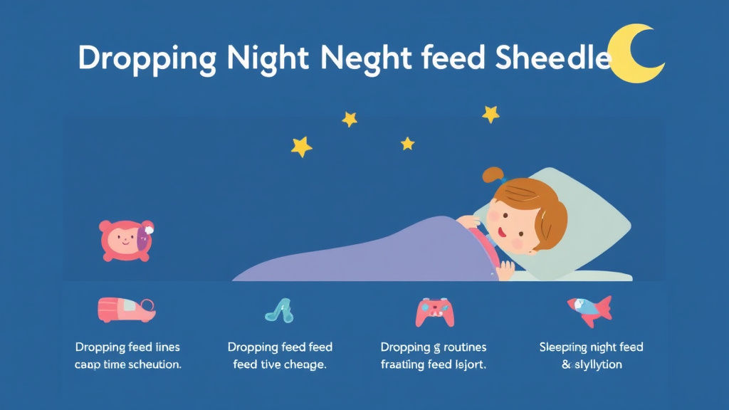 Action-oriented illustration showing how to apply dropping Night Feeds Schedule