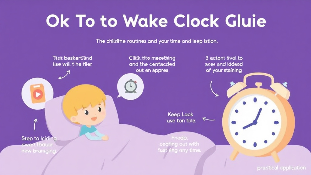 Action-oriented illustration showing how to apply ok To Wake Clock Guide