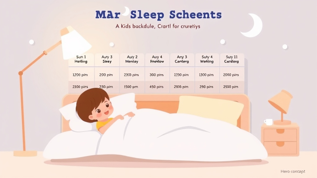 Visual overview of sample Sleep Schedule for First Time Parents with key concepts highlighted