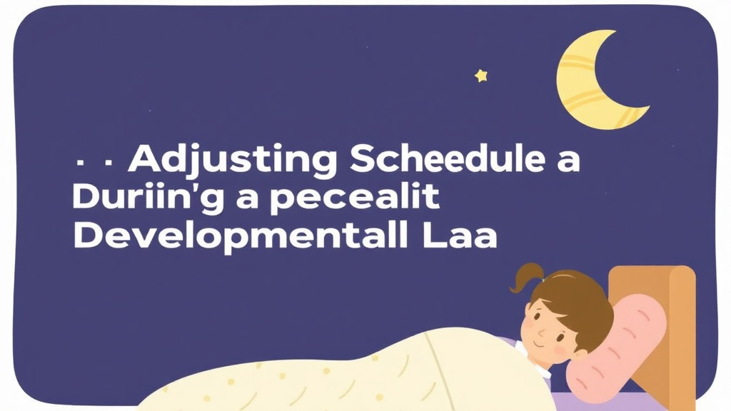 Action-oriented illustration showing how to apply adjusting Schedule During a Developmental Leap