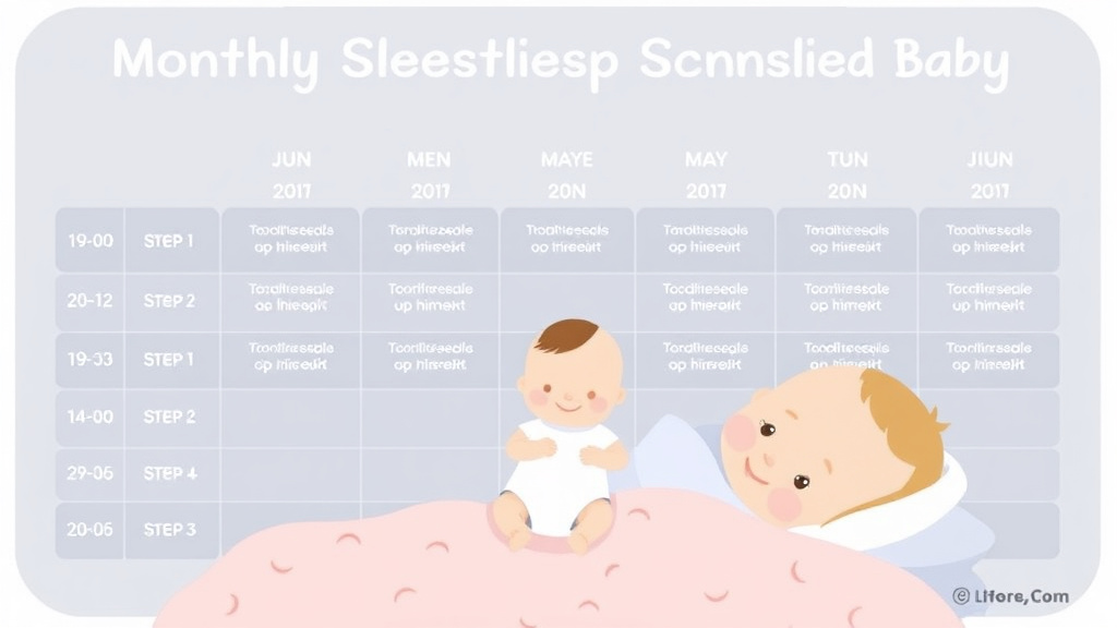 Step-by-step visual guide for implementing monthly Sleep Schedule for a Breastfed Baby