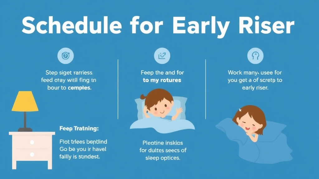 Action-oriented illustration showing how to apply schedule For Early Riser
