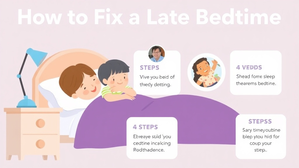 Process flow illustration for putting fix a Late Bedtime into action