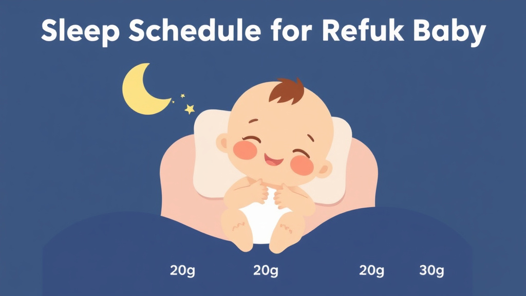 A professional illustration depicting sleep Schedule for a Reflux Baby by Age