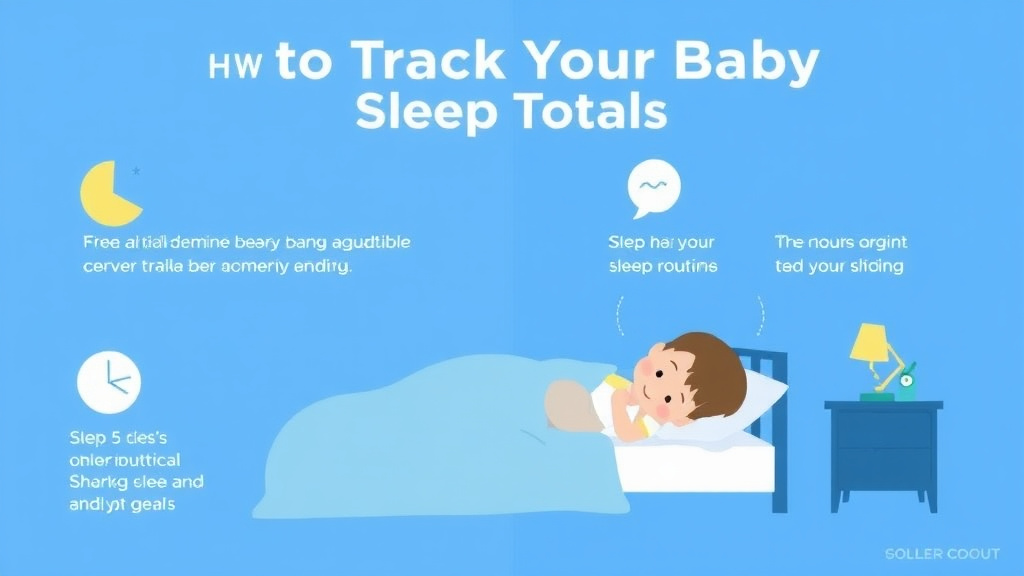 Action-oriented illustration showing how to apply track Your Baby's Sleep Totals