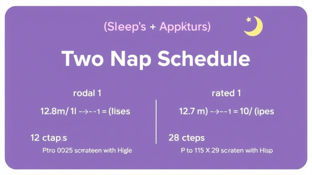 Real-world application diagram for two Nap Schedule: Sample Times and Tips