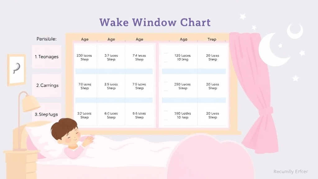 Action-oriented illustration showing how to apply wake Window Chart by Age: Printable Guide