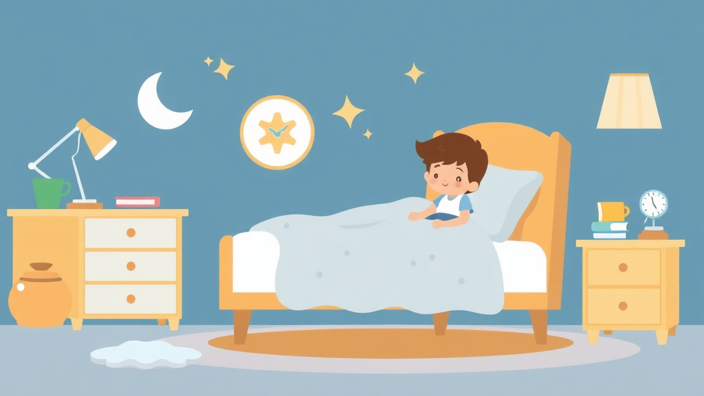 Illustration showing key concepts related to chair method sleep training method: step-by-step guide