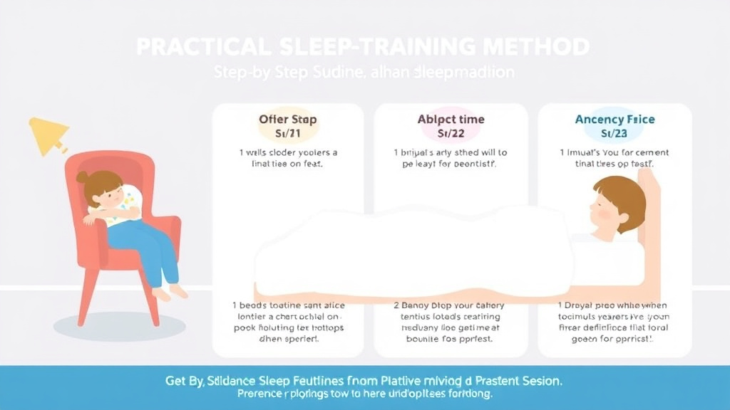 Visual guide for practical steps in chair method sleep training method: step-by-step guide