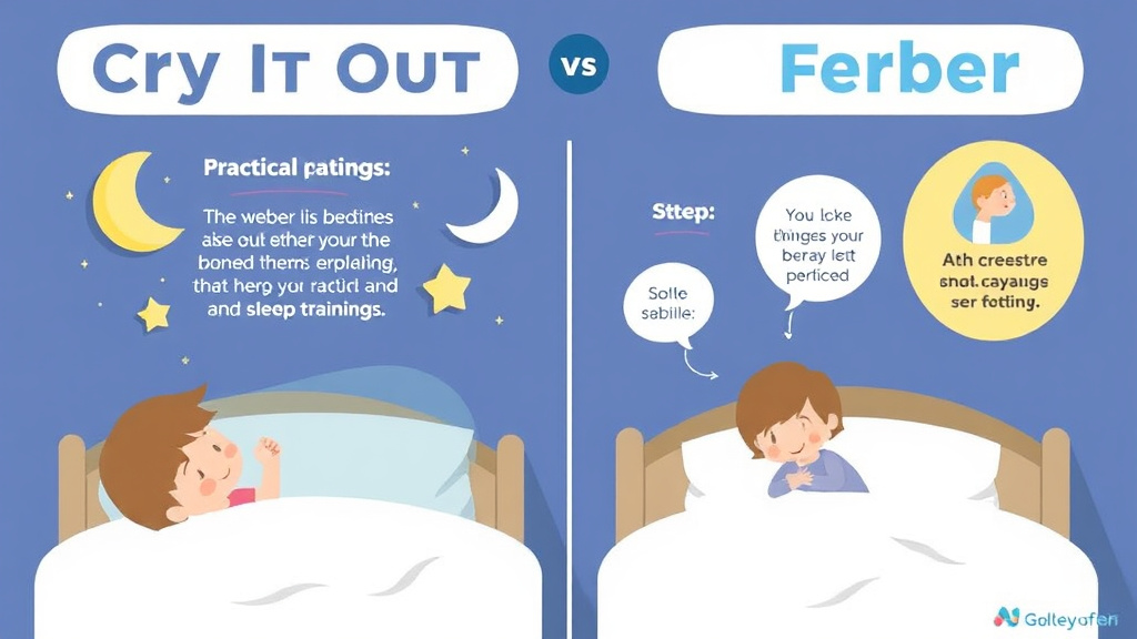 Visual guide for practical steps in cry it out vs ferber: what parents need to know