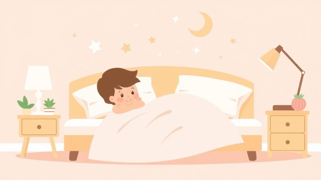 Illustration showing key concepts related to fading sleep training method: step-by-step guide