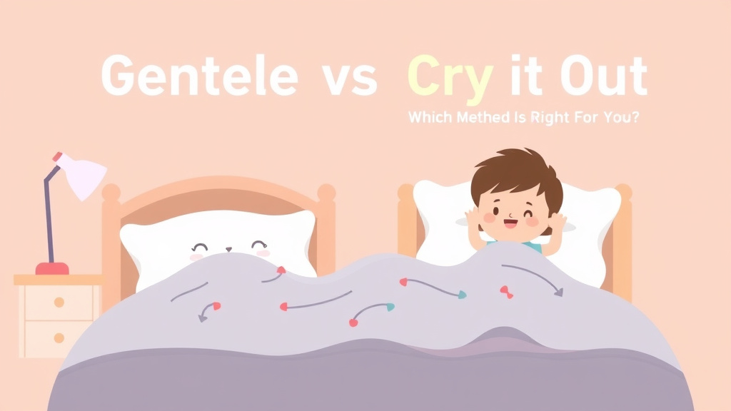 Illustration showing key concepts related to gentle vs cry it out: which method is right for you?