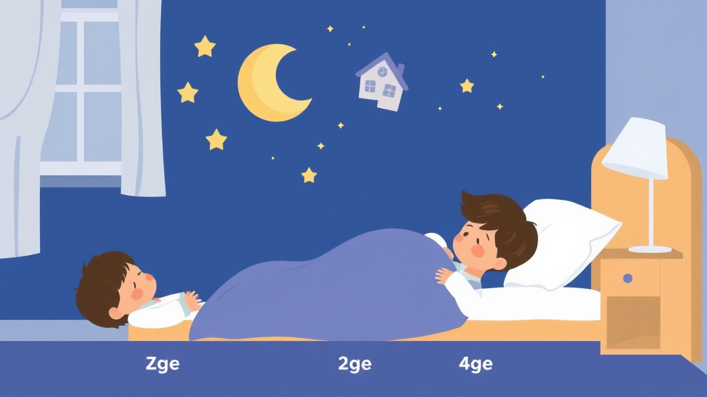 Illustration showing key concepts related to independent sleep skills by age