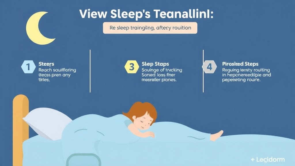 Visual guide for practical steps in re sleep training after regression