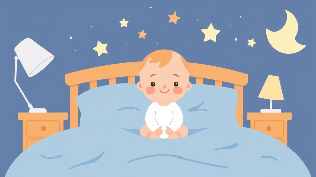 Illustration showing key concepts related to signs baby is ready for sleep training