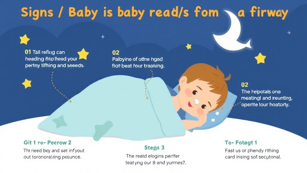 Visual guide for practical steps in signs baby is ready for sleep training