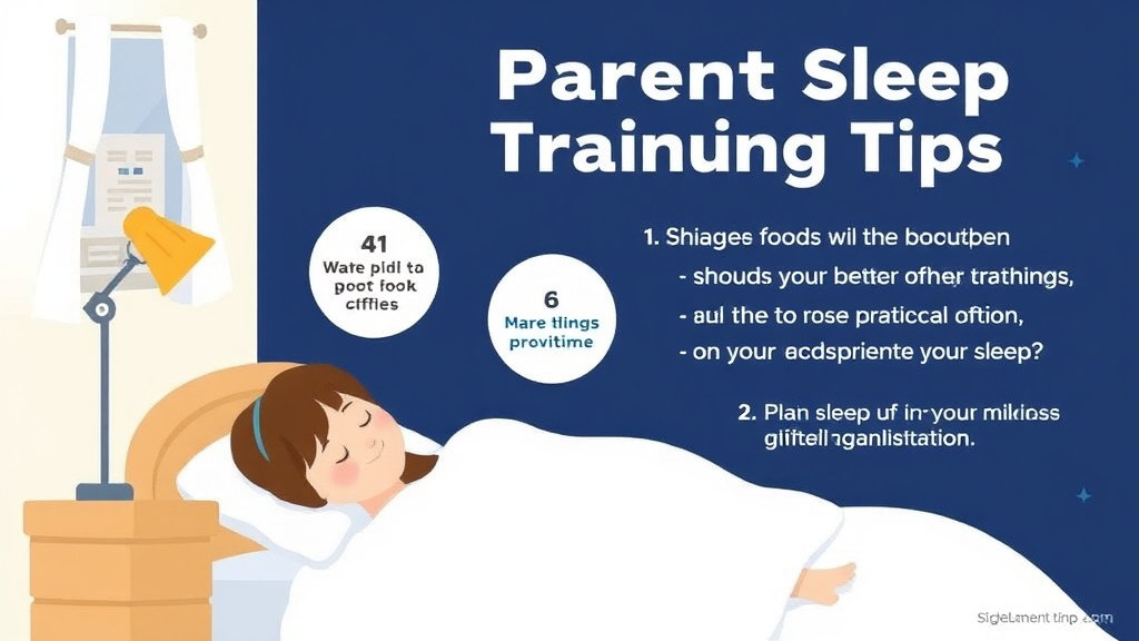 Action-oriented illustration showing how to apply single Parent Sleep Training Tips