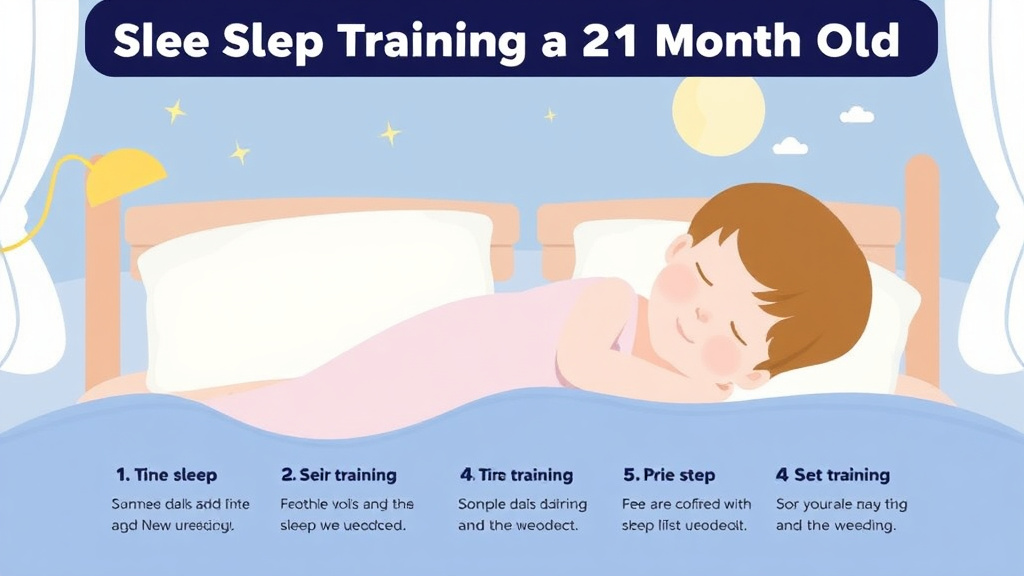 Action-oriented illustration showing how to apply sleep Training a 21 Month Old: What Works Best