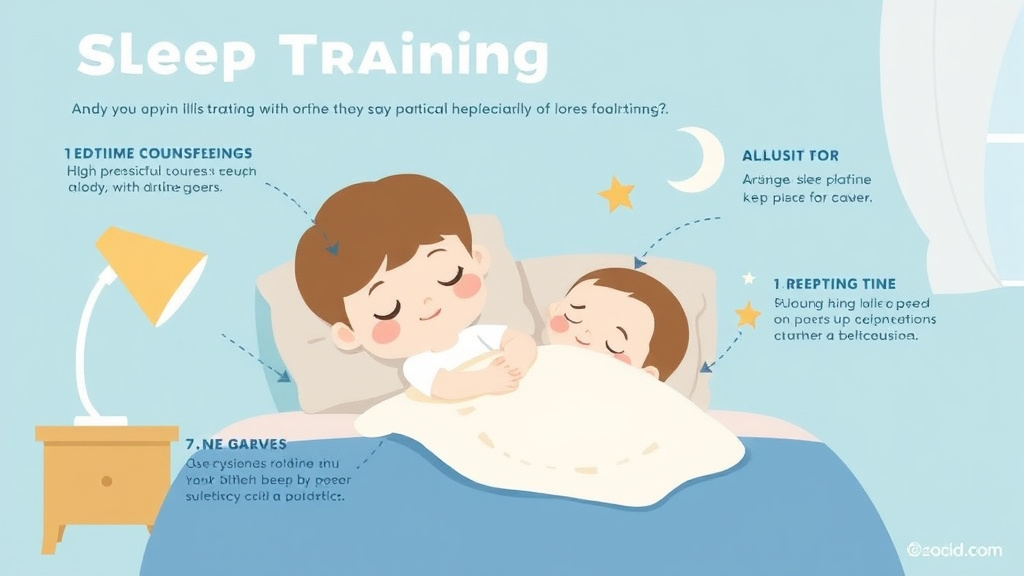 Visual guide for practical steps in sleep training adopted baby