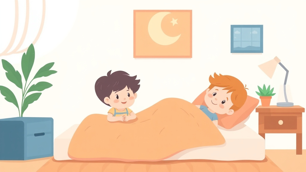 Illustration showing key concepts related to sleep training after vacation