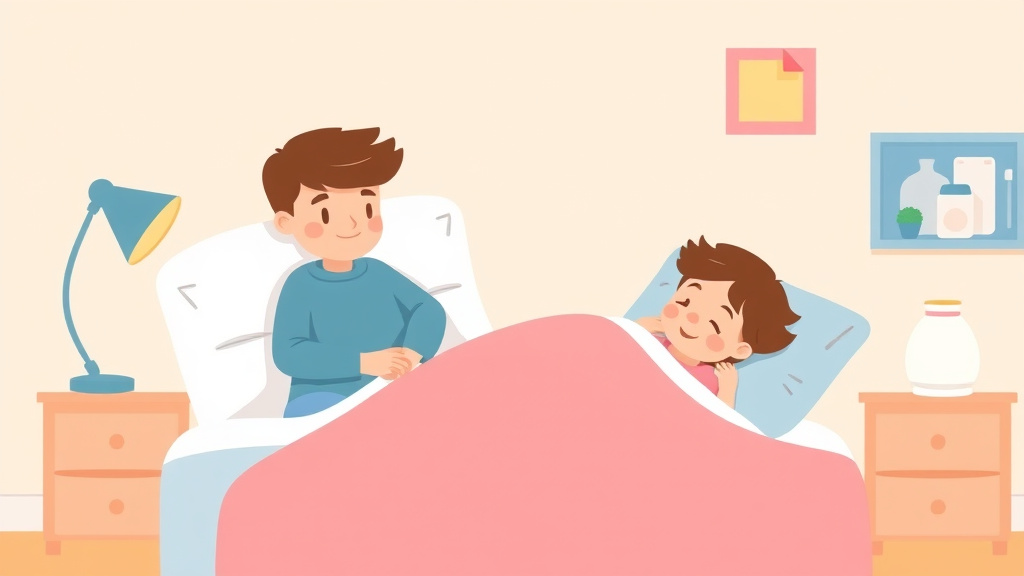 Illustration showing key concepts related to how to keep sleep training consistent with a babysitter