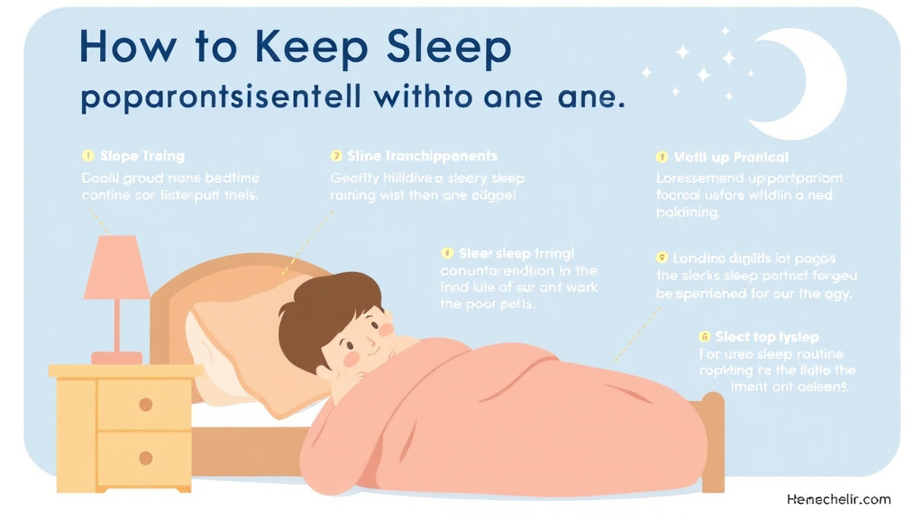 Visual guide for practical steps in how to keep sleep training consistent with a babysitter