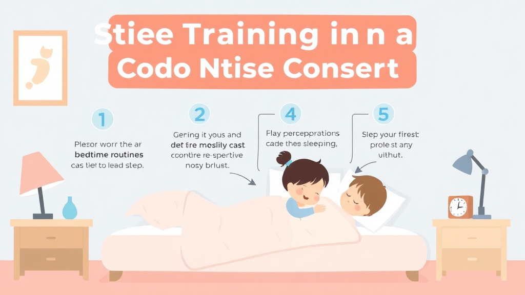 Visual guide for practical steps in sleep training in a condo: noise concerns
