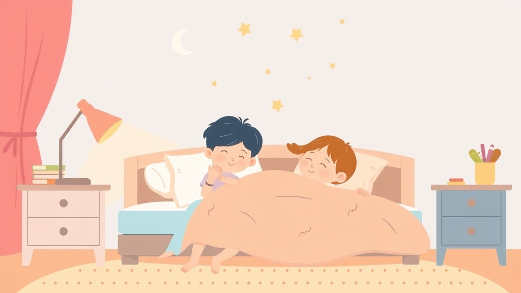 Clear illustration of setting Loving Limits at Bedtime with supporting details