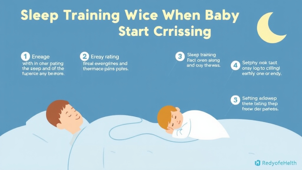 Visual guide for practical steps in sleep training when baby starts cruising