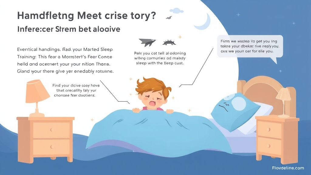 Visual guide for practical steps in handling fear of monsters during sleep training