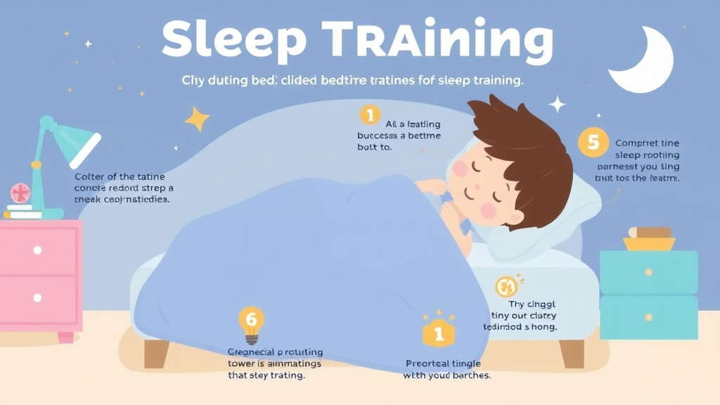 Visual guide for practical steps in sleep training during a move