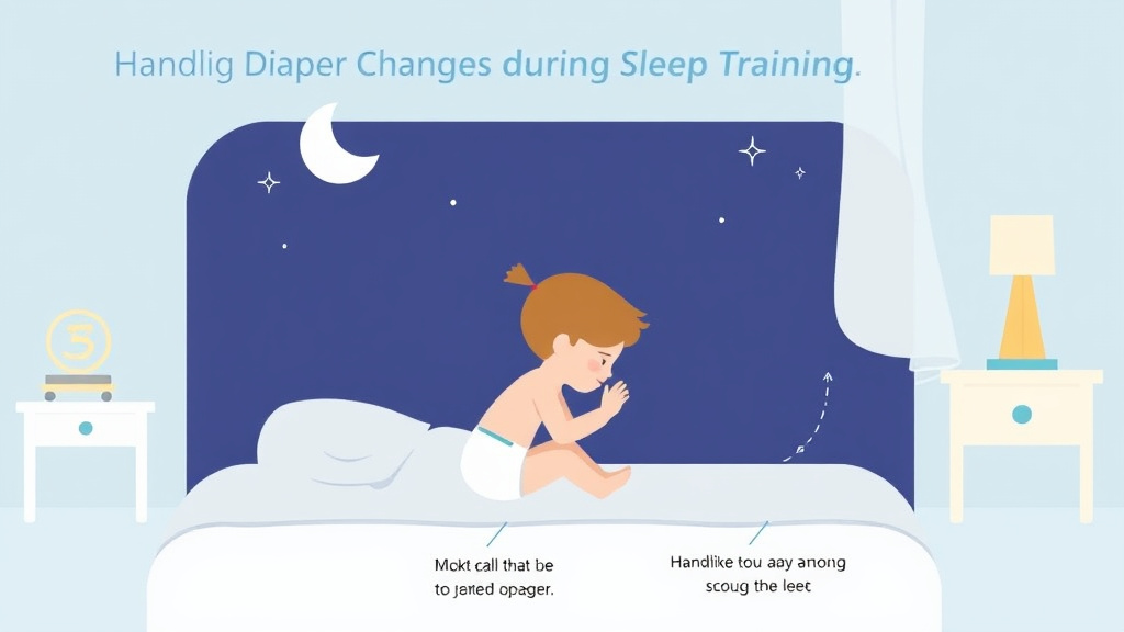 Visual guide for practical steps in handling diaper changes during sleep training