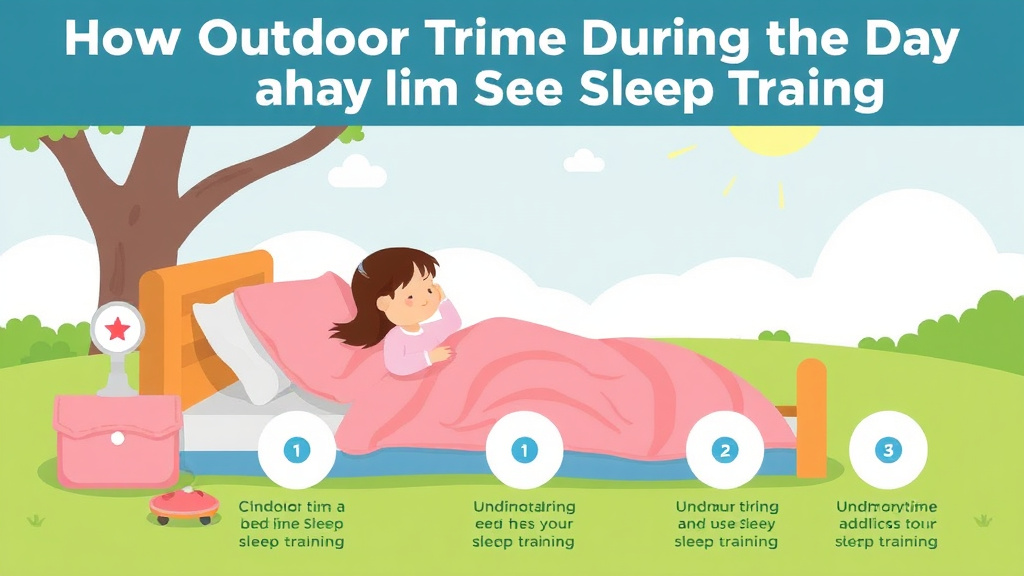 Action-oriented illustration showing how to apply how Outdoor Time During the Day Helps Sleep Training