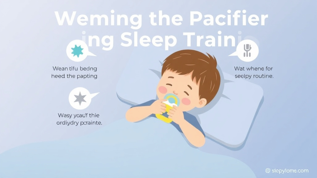 Visual guide for practical steps in weaning the pacifier during sleep training