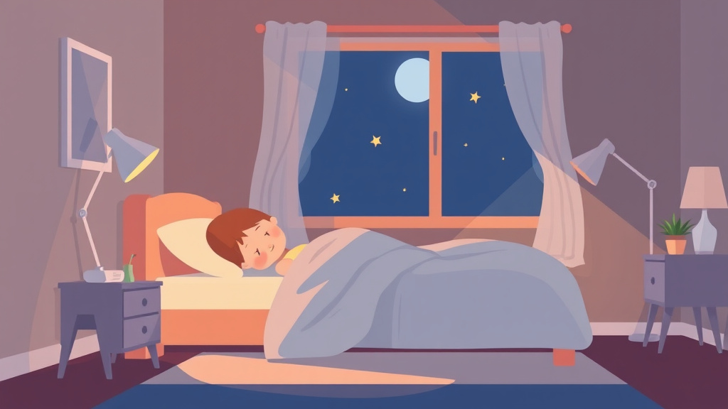 Illustration showing key concepts related to room darkening for sleep training: how dark is dark enough?