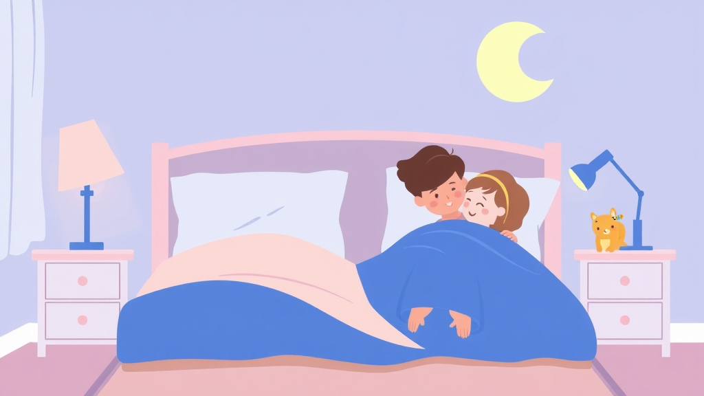 Illustration showing key concepts related to sleep training while room sharing with a sibling