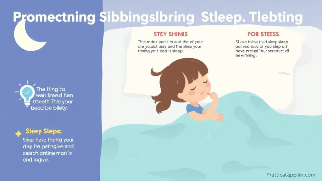 Action-oriented illustration showing how to apply protecting Sibling Sleep During Sleep Training