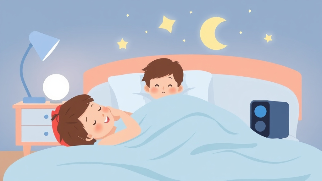 Illustration showing key concepts related to best sound machines for sleep training