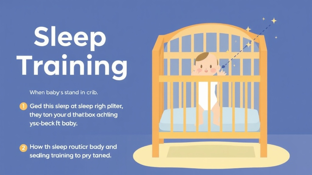 Visual guide for practical steps in sleep training when baby can stand in crib