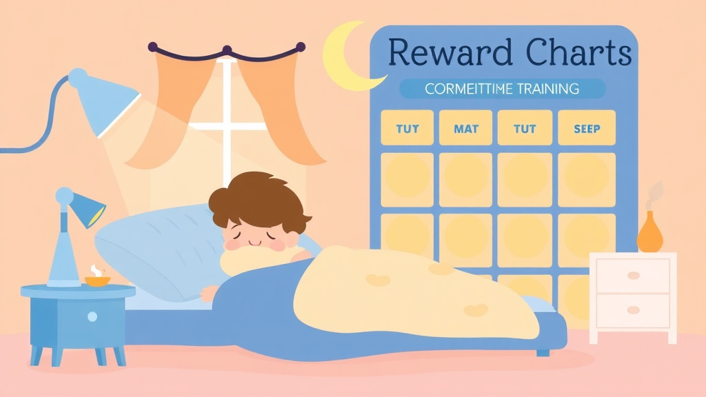 A professional illustration depicting sleep Training Reward Charts for Toddlers