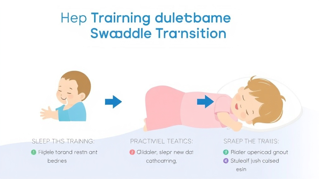 Visual guide for practical steps in sleep training during the swaddle transition