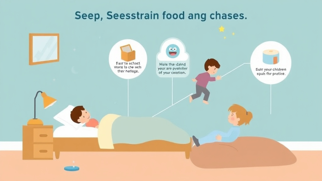 Visual guide for practical steps in sleep training around the walking milestone