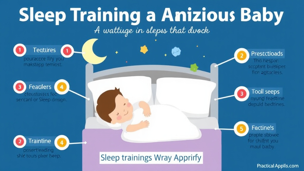 Visual guide for practical steps in sleep training a anxious baby: strategies that work