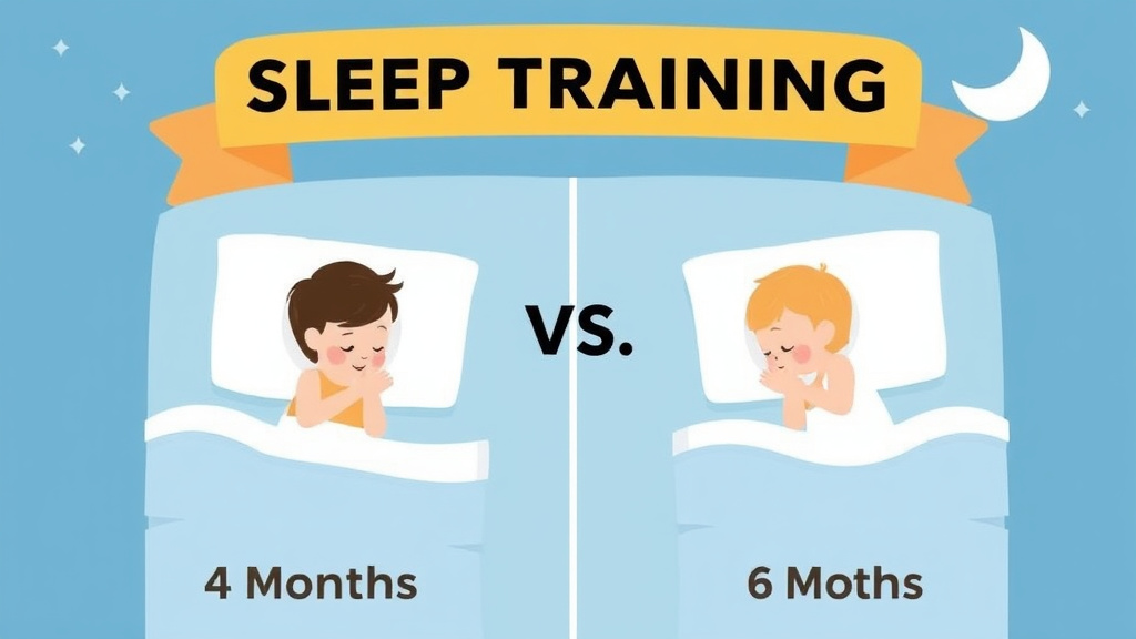 Illustration showing key concepts related to sleep training at 4 months vs 6 months: which is better?