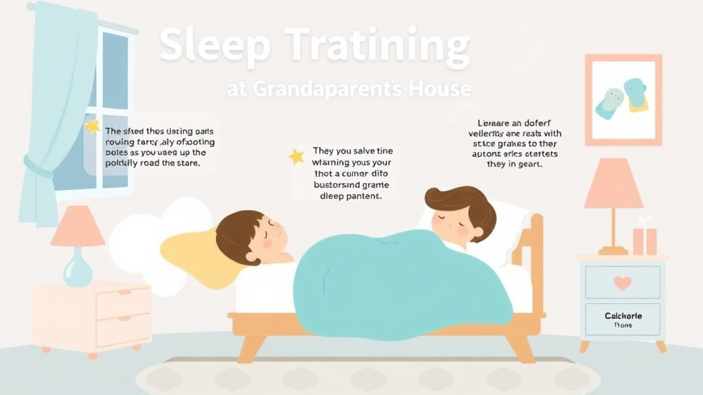 Visual guide for practical steps in sleep training at grandparents house