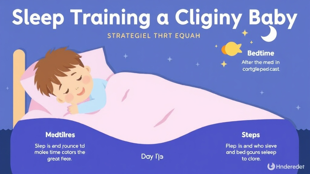 Visual guide for practical steps in sleep training a clingy baby: strategies that work