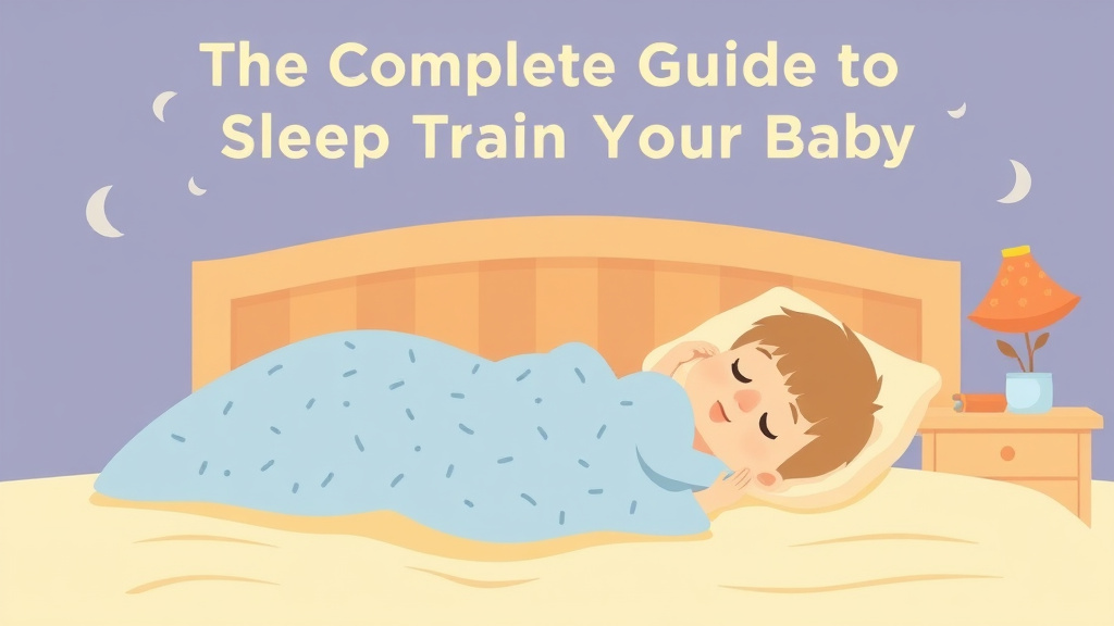 Illustration showing key concepts related to the complete guide to sleep training your baby
