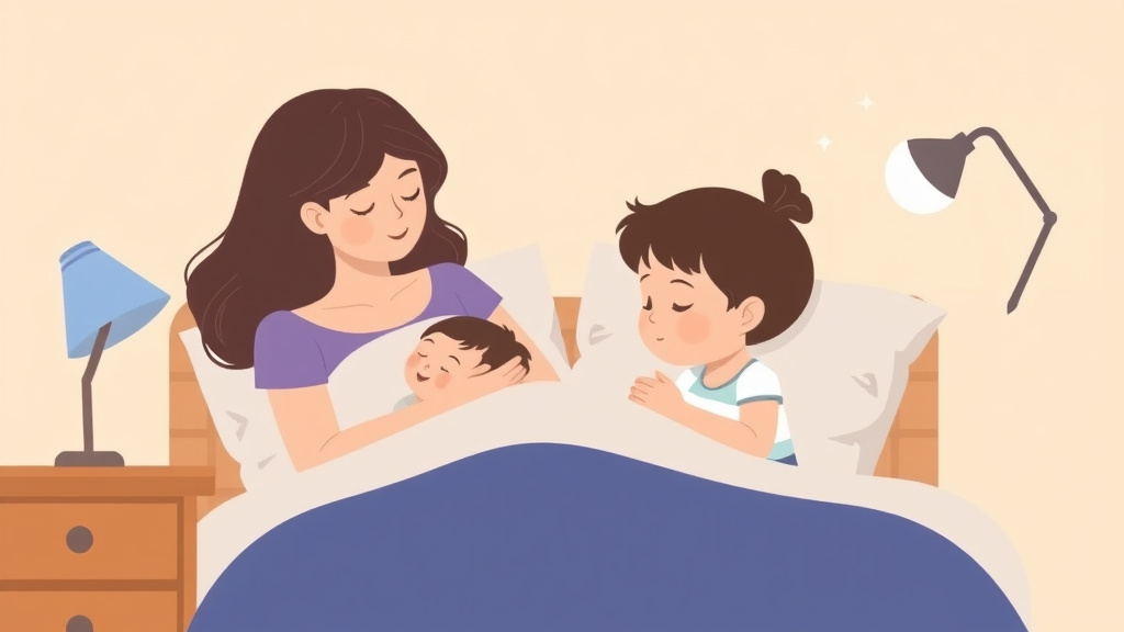 Illustration showing key concepts related to sleep training guide for breastfeeding moms